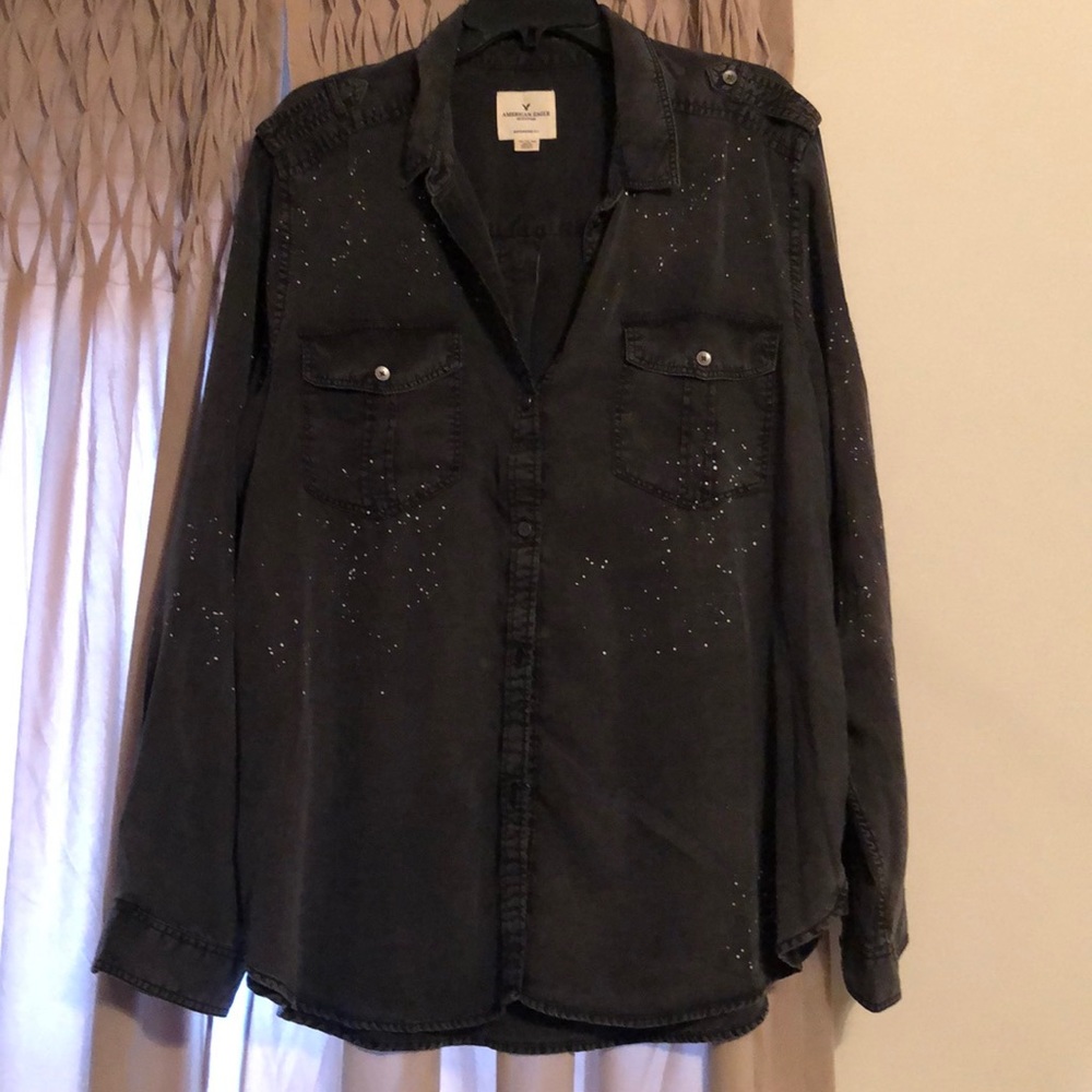 Paint Splatter button down